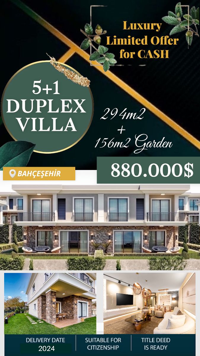 Villa for sale in Istanbul / Bahçeşehir