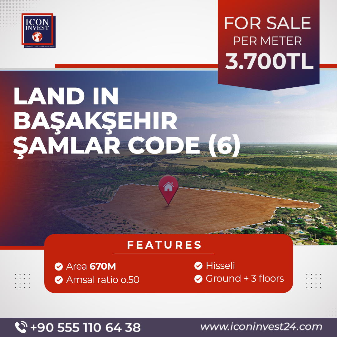 ✅Land for sale in Istanbul/Basaksehir – Çamlar Code (6)
